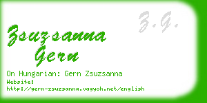 zsuzsanna gern business card